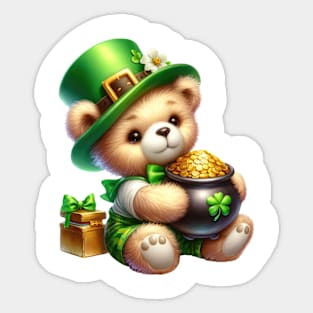 St Patricks Day Teddy Bear Sticker